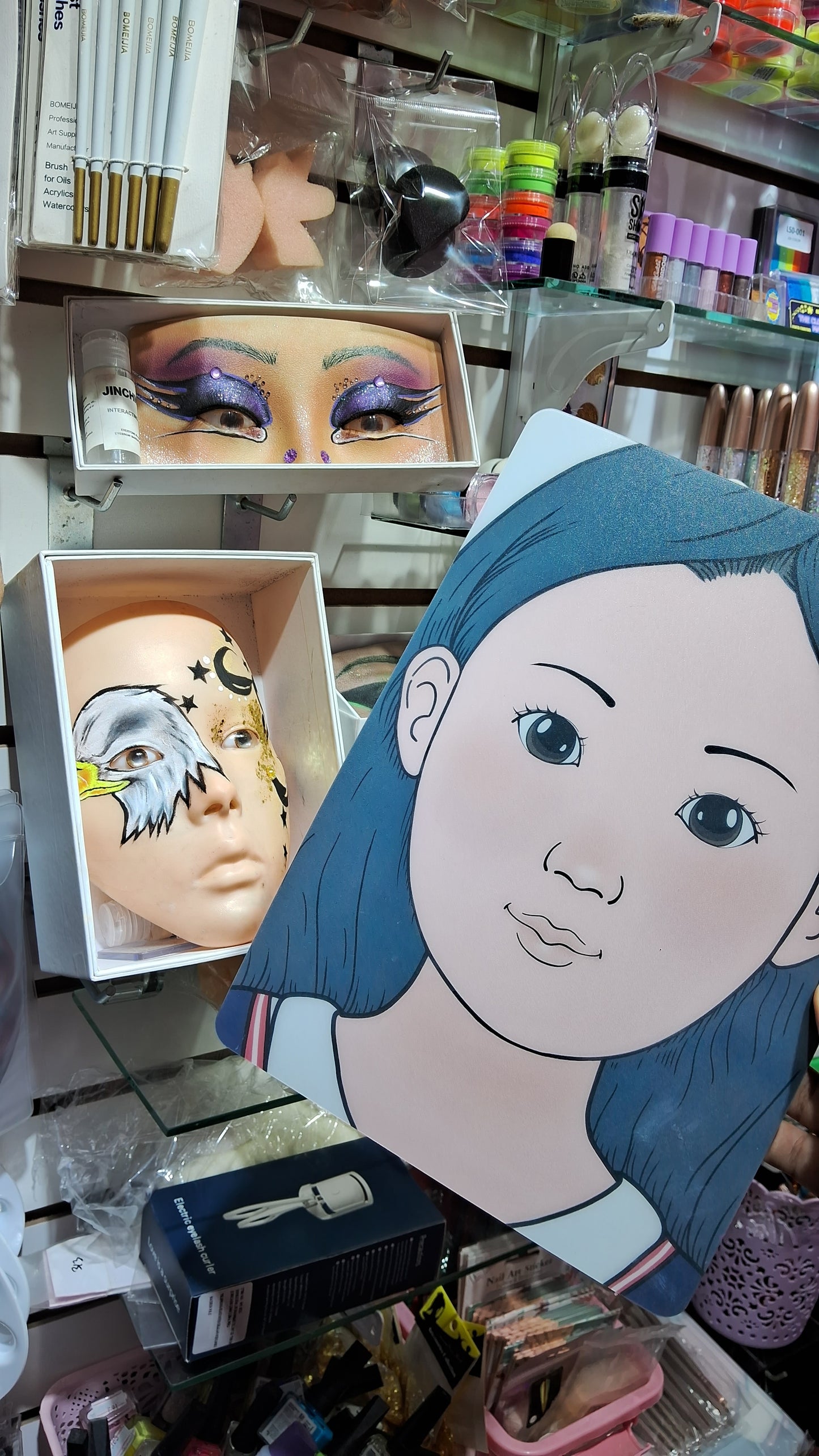 00372sku- Tablero de práctica para caritas pintadas niña / niño 🎨