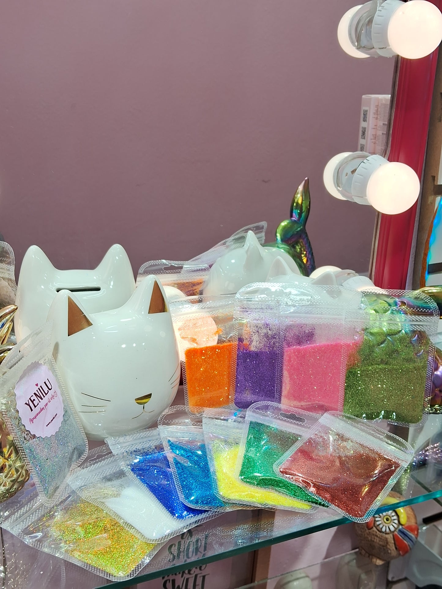 00387sku- Set 10 Glitter Purpurina Sachets para Glitter tattoo ✨️