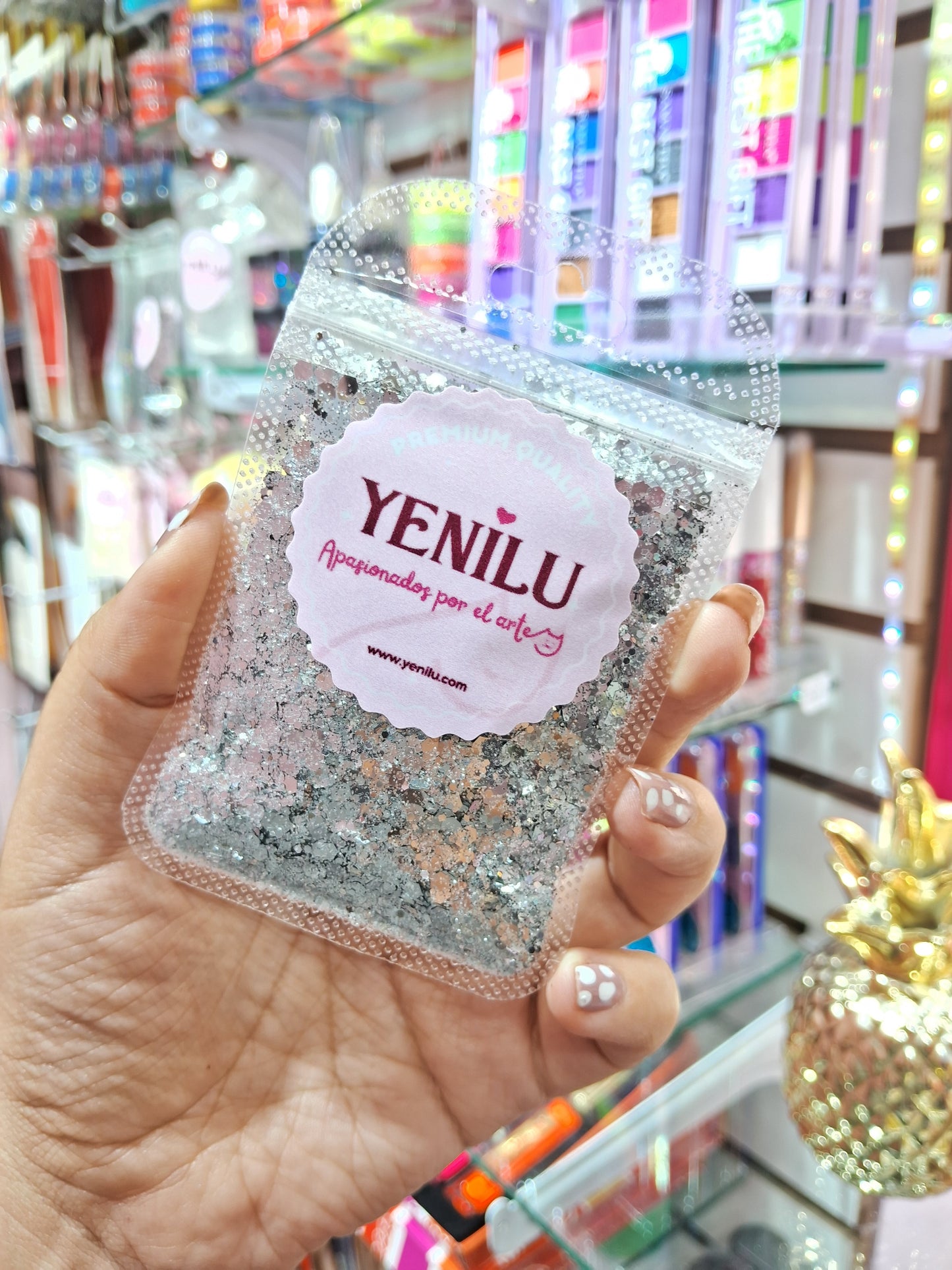 00389sku- Set de 12 Sachets Glitter Sirena (3gr c/u)