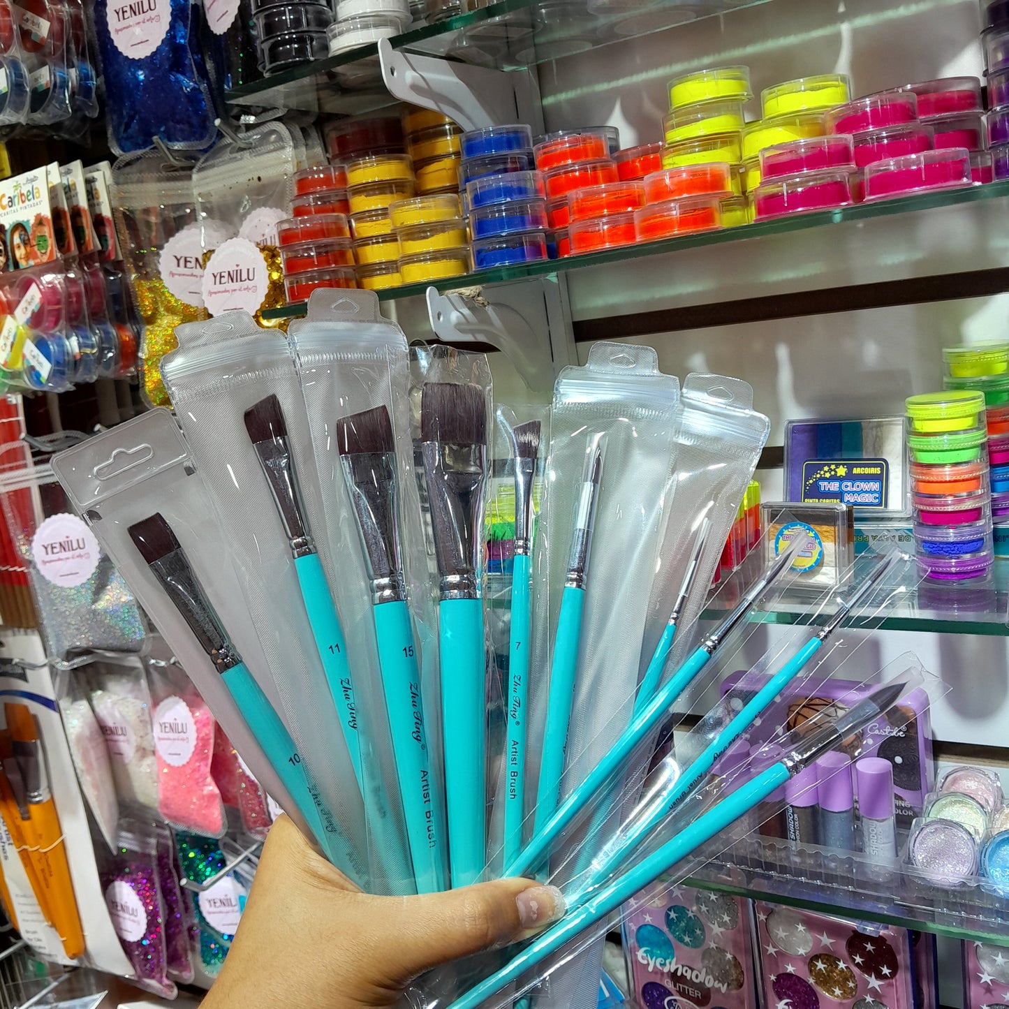 00391sku- Set de 10 pinceles profesionales para Caritas Pintadas 🎨