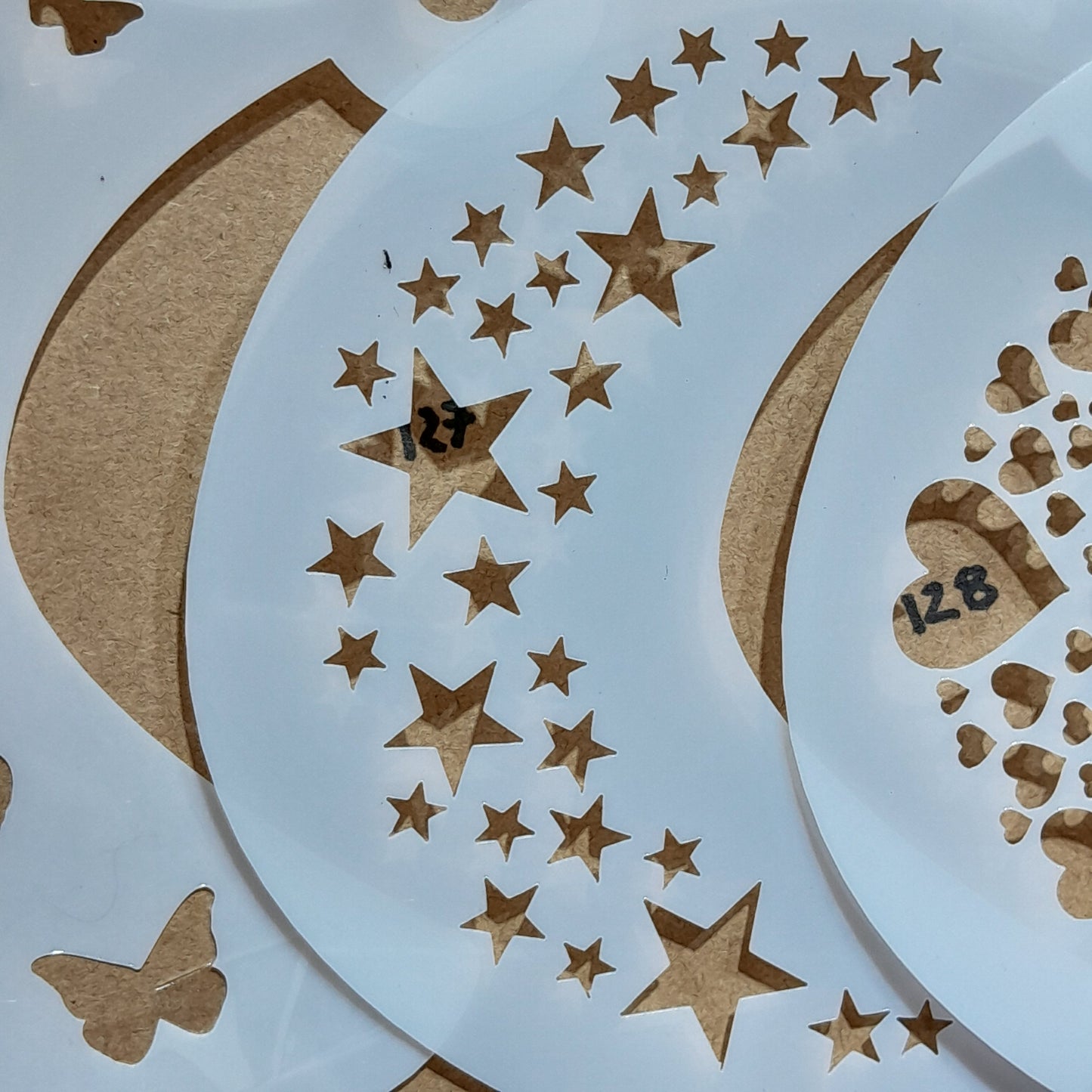 00394sku- Stencil corte láser por unidad - Modelos varios