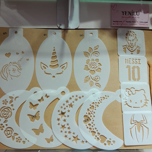 00394sku- Stencil corte láser por unidad - Modelos varios