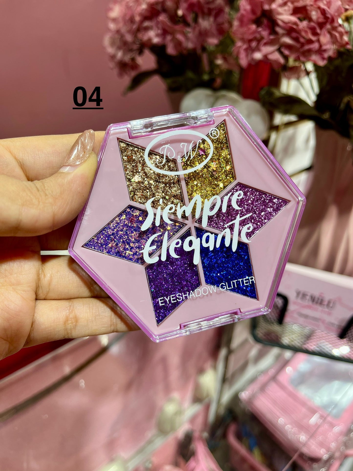 00344sku- Glitter paleta de 7 colores P&W