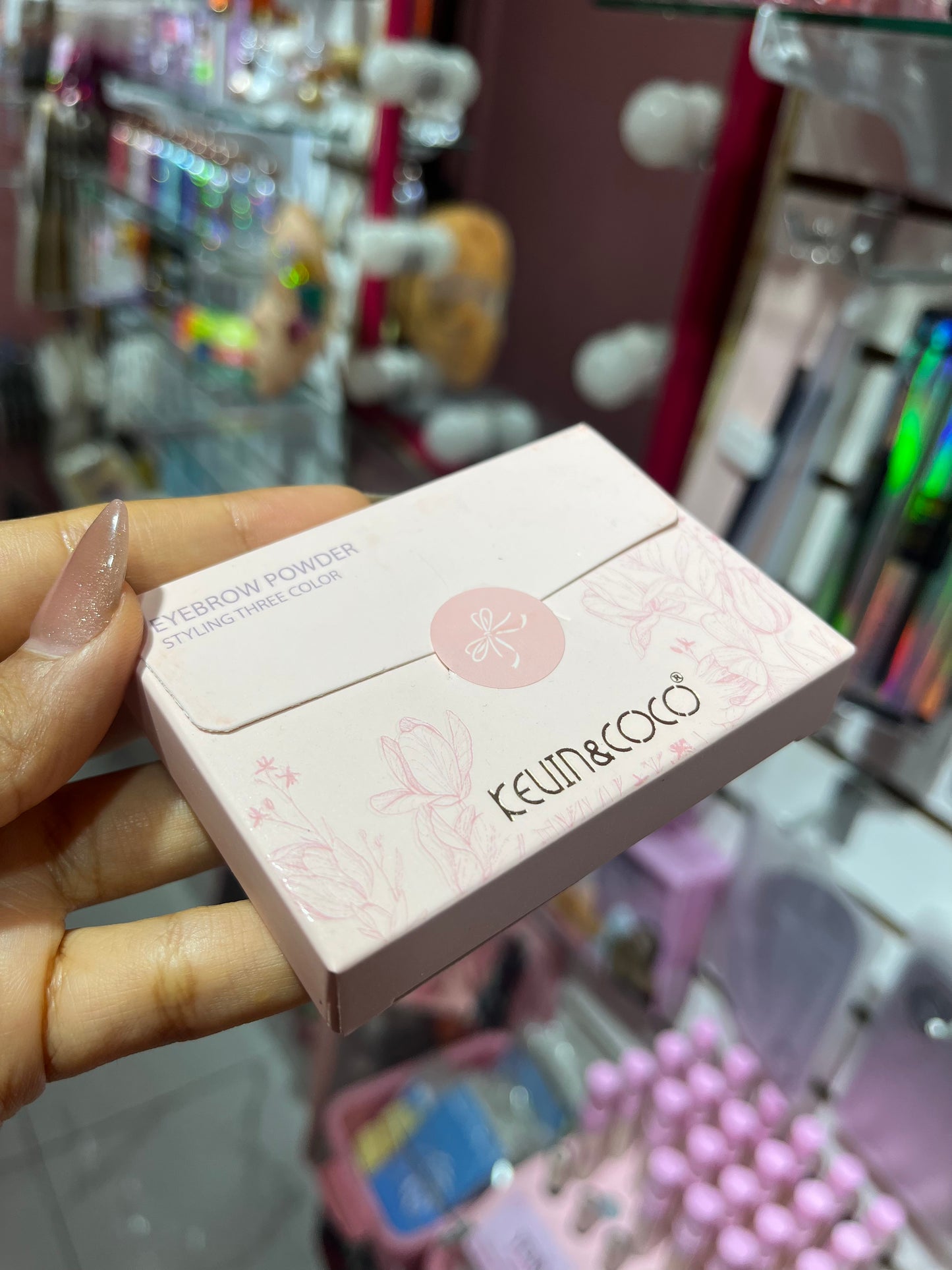 Sku421 - Paleta sombras de cejas con iluminador y brocha dúo KC