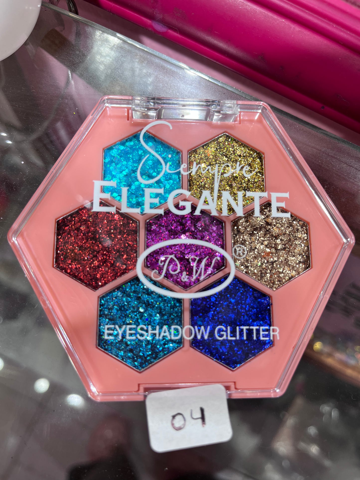 00344sku- Glitter paleta de 7 colores P&W