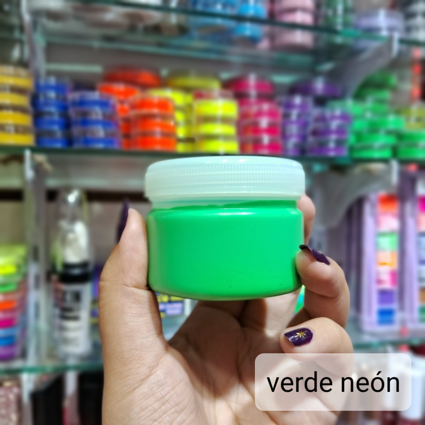 00249sku- Pote de pintura neón en crema 75gr para caritas pintadas (Mask Color)