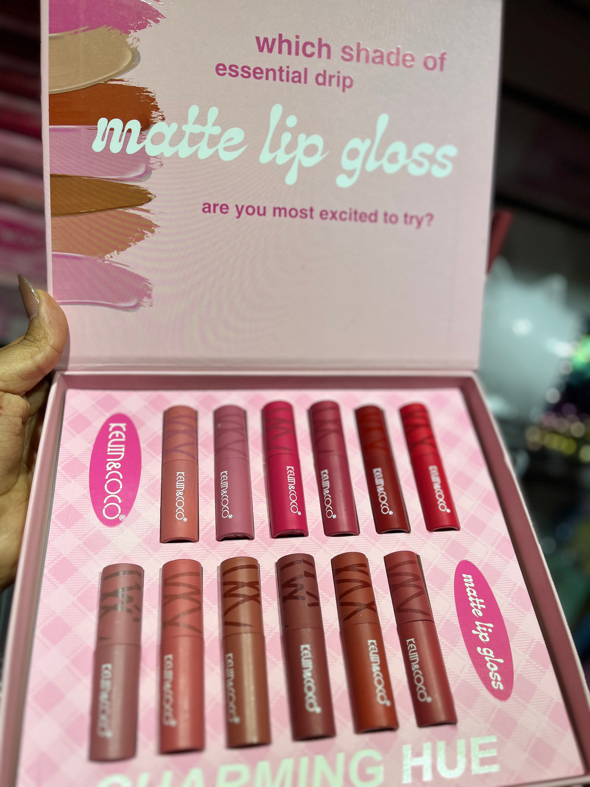 Sku423 - Set 12 labiales liquido matte, incluye su caja KC