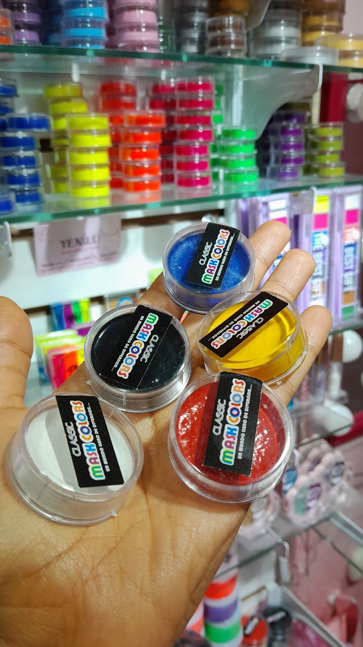 Pack de 5 pinturas en crema de alta pigmentación 5gr c/u - Mask Color