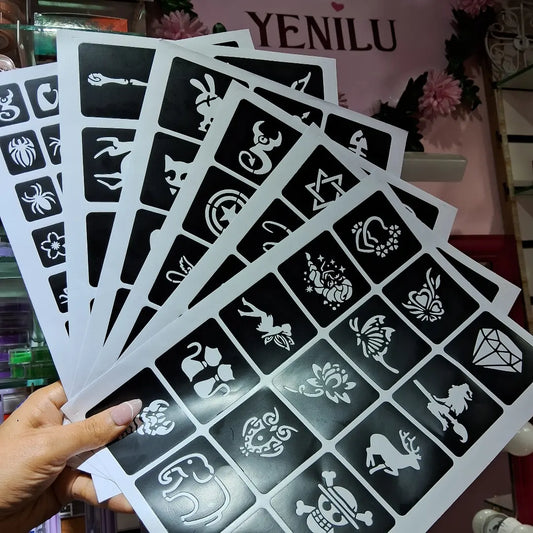 00377sku- Set de 133 Stickers para Glitter Tattoo