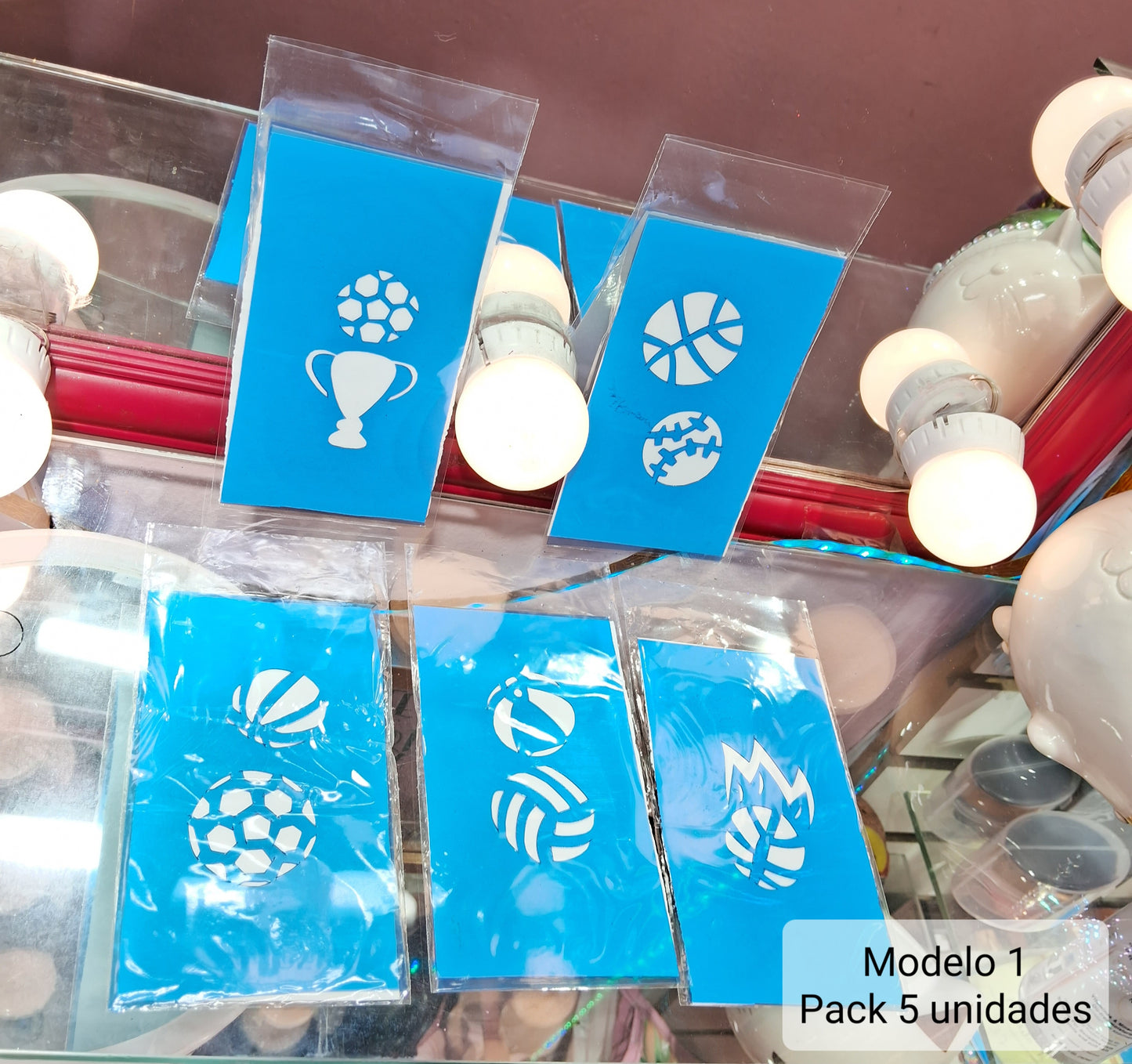 sku00175- Stencils plastificados reutilizables para caritas pintadas