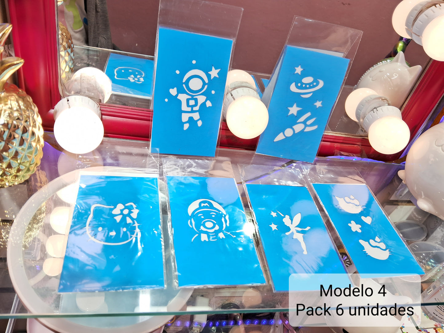 sku00175- Stencils plastificados reutilizables para caritas pintadas